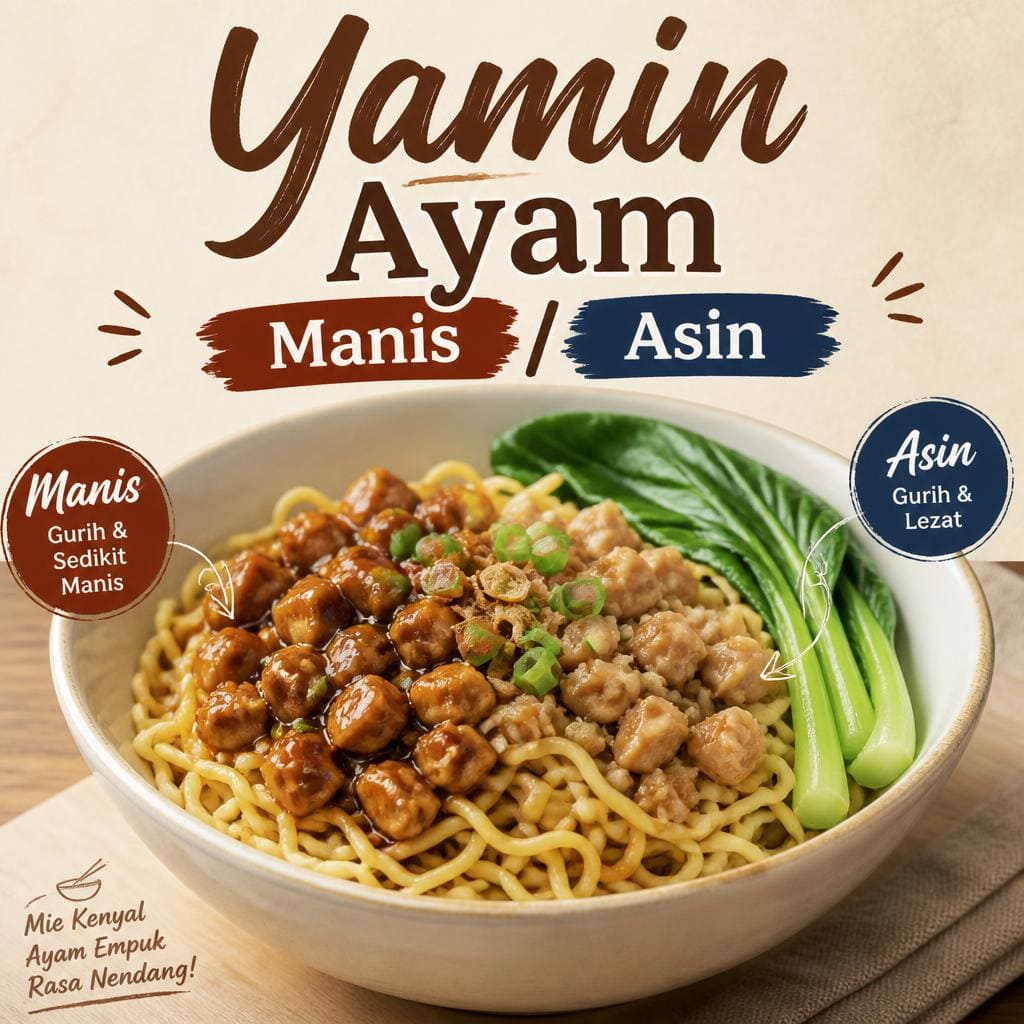 Bakmi Golek Yamin Ayam Manis Asin